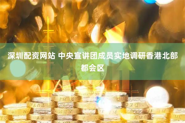 深圳配资网站 中央宣讲团成员实地调研香港北部都会区