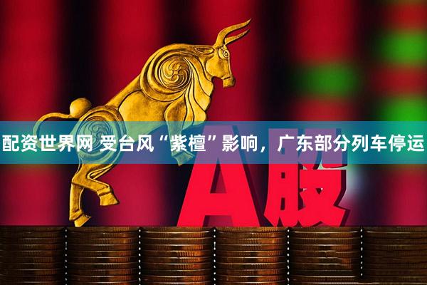 配资世界网 受台风“紫檀”影响，广东部分列车停运